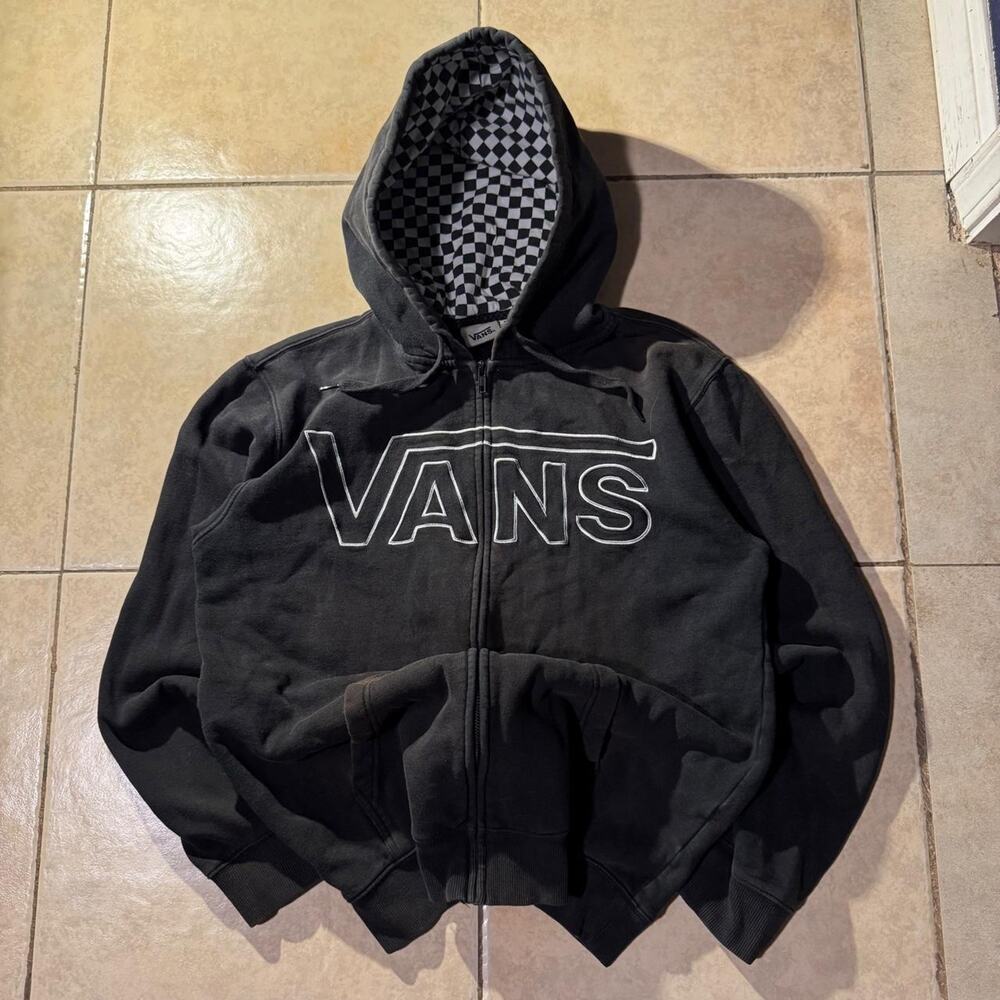 Vintage y2k vans black zip up Size M in Mens